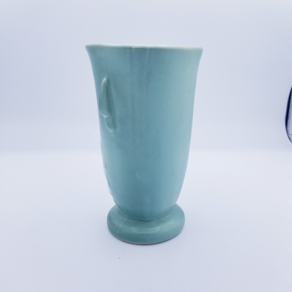 Weller Pottery Green Floral Vase Vintage - Picture 3 of 11